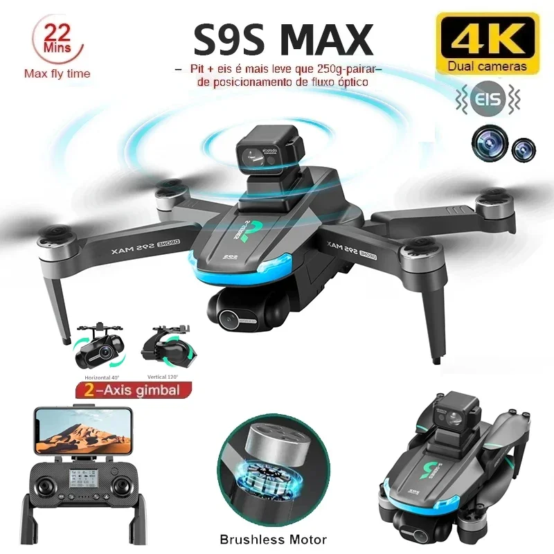 НОВЫЙ S9S MAX MINI Drone 4K 2- – обзор и цена Drone Camera Lens