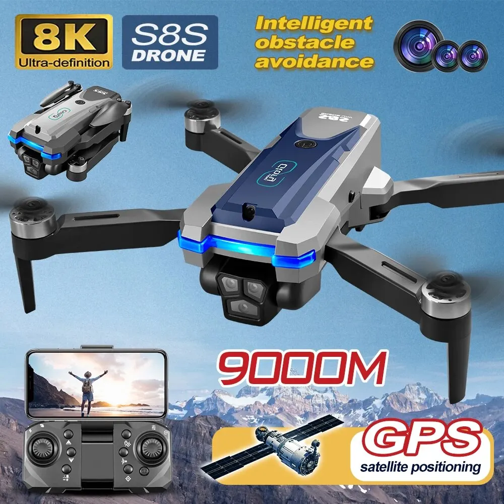 Складной Квадрокоптер S8S, GPS – обзор и цена Drone Camera Mount